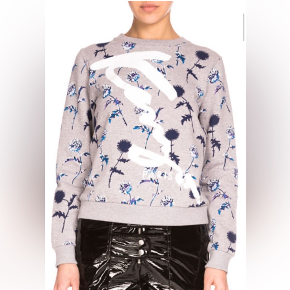 Kenzo floral gray sweatshirt